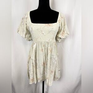 Hashttag Cottagecore Floral Puff Sleeve Dress